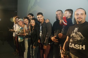 Todos os vencedores que estavam presentes na cerimônia de premiação da quinta edição do FWFF. 