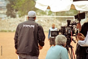Equipe gravando na periferia de São Paulo. 