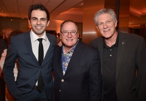 Daniel Drummond, vencedor da Medalha de Ouro na categoria Alternativa, John Lasseter - Diretor de Toy Story, CCO da Pixar e Walt Disney Feature Animation e Bill Kroyer, Vice-Presidente da Academia