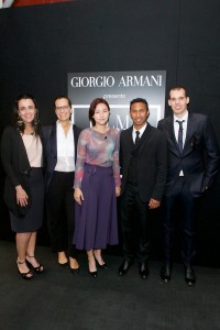 Os alunos participantes ao lado de Roberta Armani: Juliana Valente, Roberta Armani, Go Eun Kim, Chris Joys and Tommaso Bianch